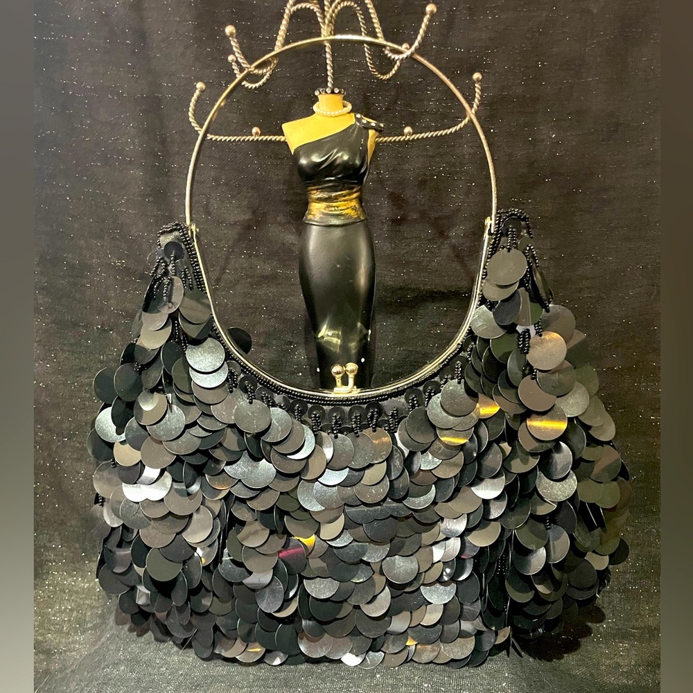 Vintage Sequins and Beads Hand Bag